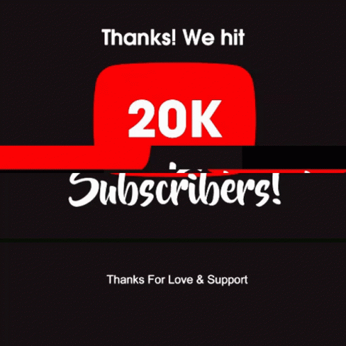 20k subs message
